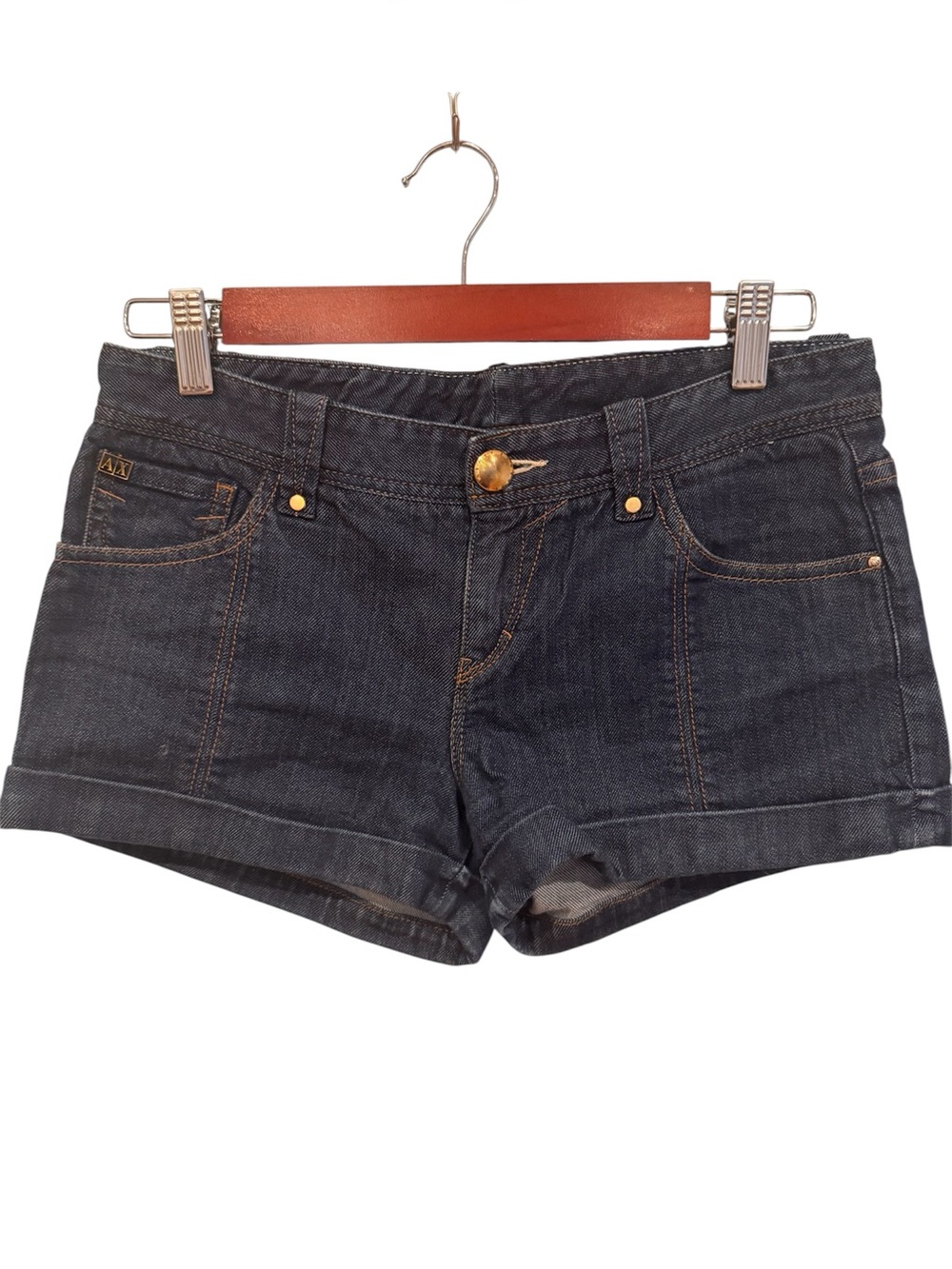 Armani Exchange Y2K Low Rise Denim Shorts Size 2